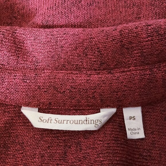 Soft Surroundings Willow Sweater Jacket PS Small Petite Shacket Embroidered Snap - Picture 10 of 11